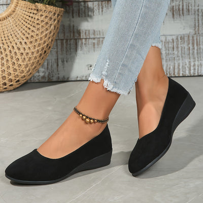 Aurenellea | Comfortable Wedge Ballerinas