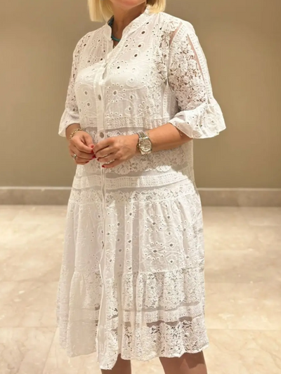Emirelle | embroidered buttoned dress