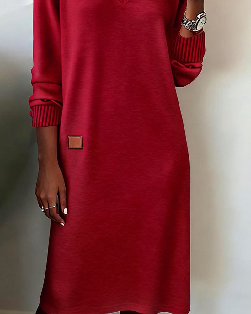 Velirayae | Stylish V-Neck Sweater Dress