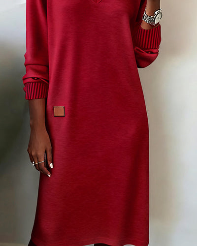 Velirayae | Stylish V-Neck Sweater Dress