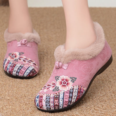 Averiellea | Floral Embroidered Warm Shoes