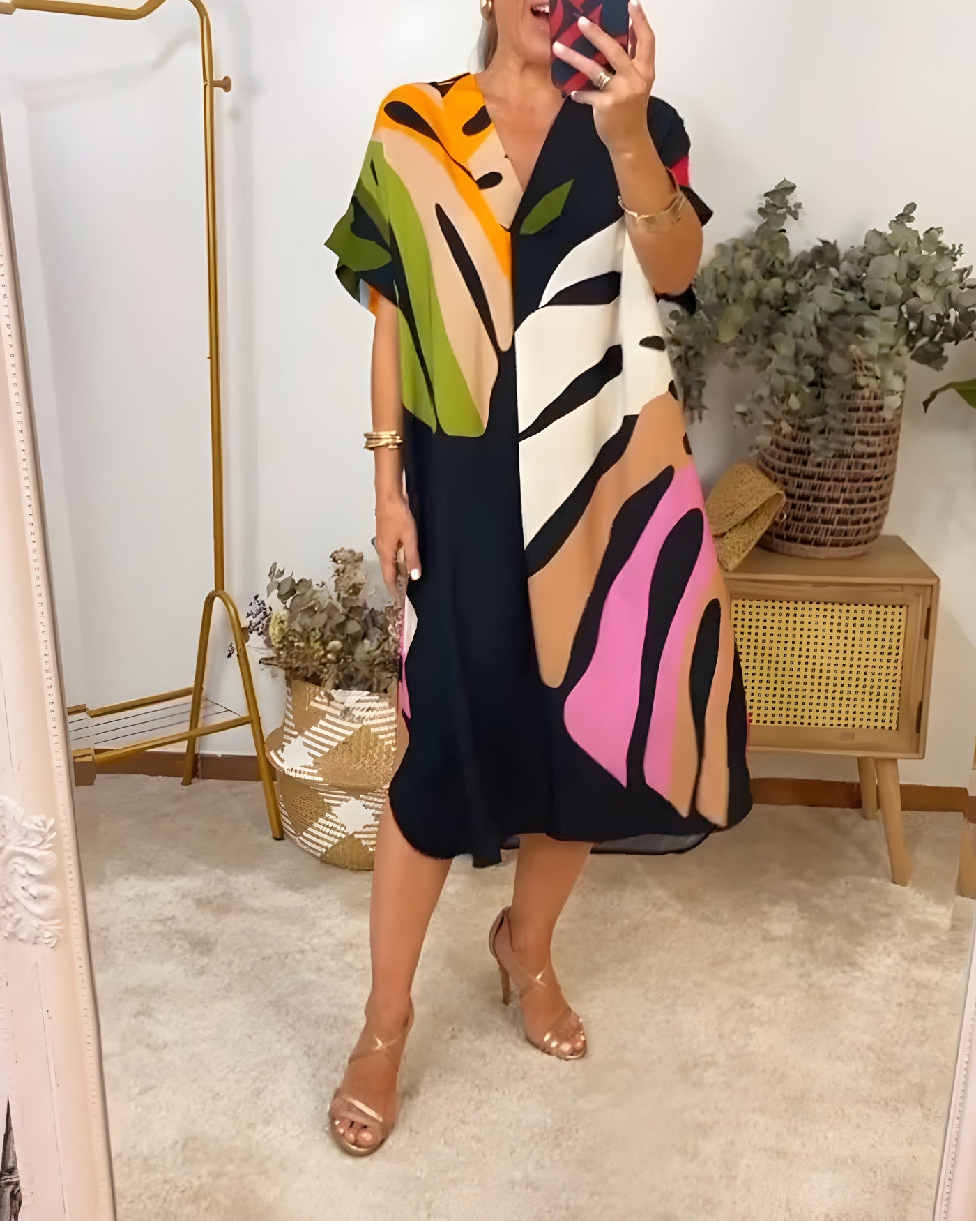 Evelora | Casual Colourful Dress