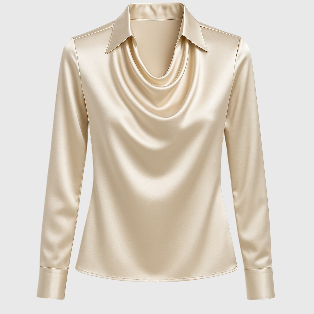 Merelith | pleated shine blouse