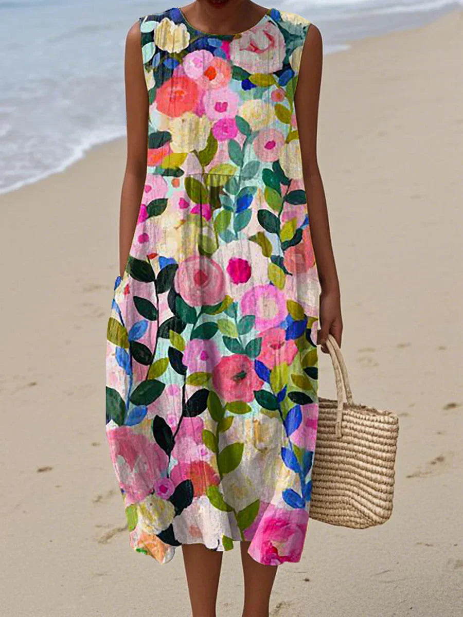 Marivelle | Sleeveless floral dress for women