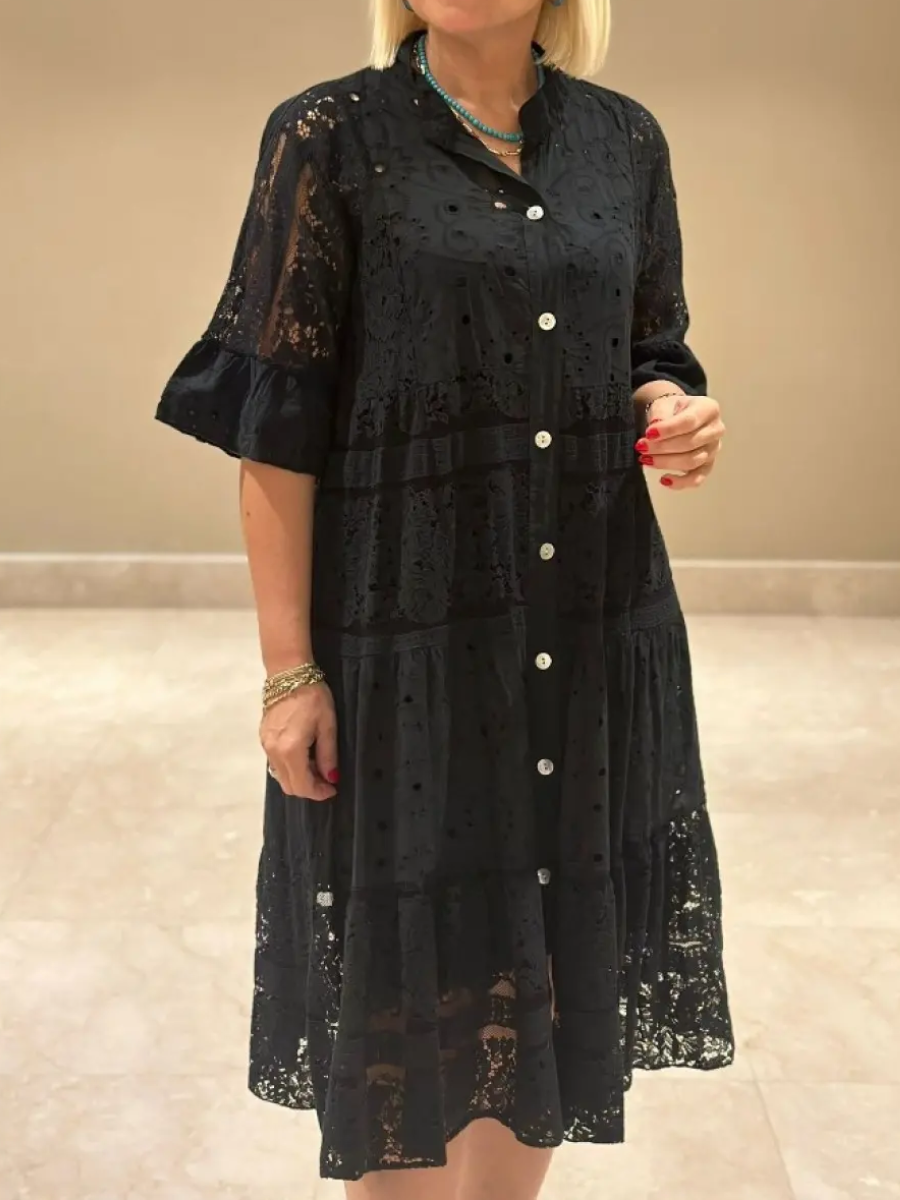Emirelle | embroidered buttoned dress