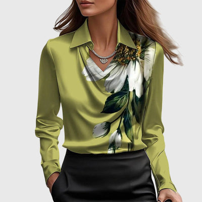 Merelith | pleated shine blouse