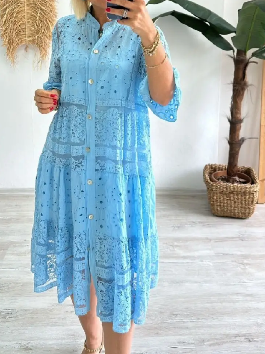 Emirelle | embroidered buttoned dress