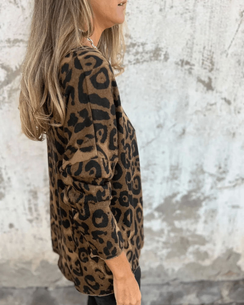 Savrielle | Casual Leopard Print Top