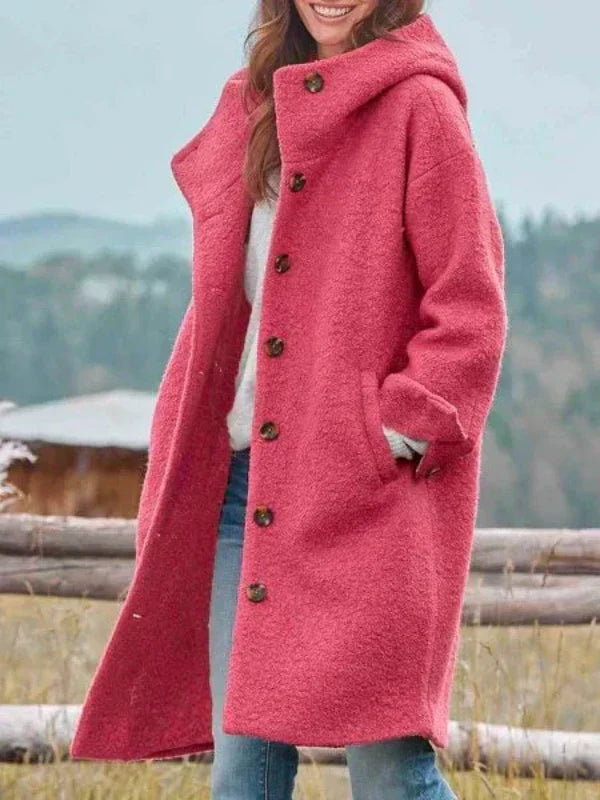 Veliannea | Long Button-up Teddy Coat